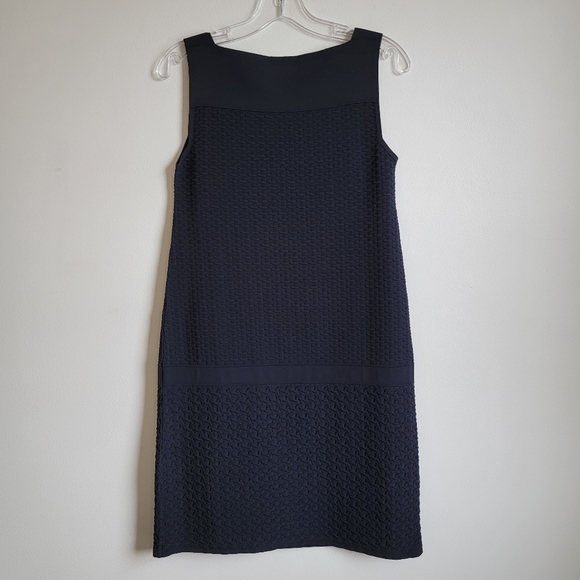 D. Exterior Textured Square Neck Dress - Picture 6 of 11